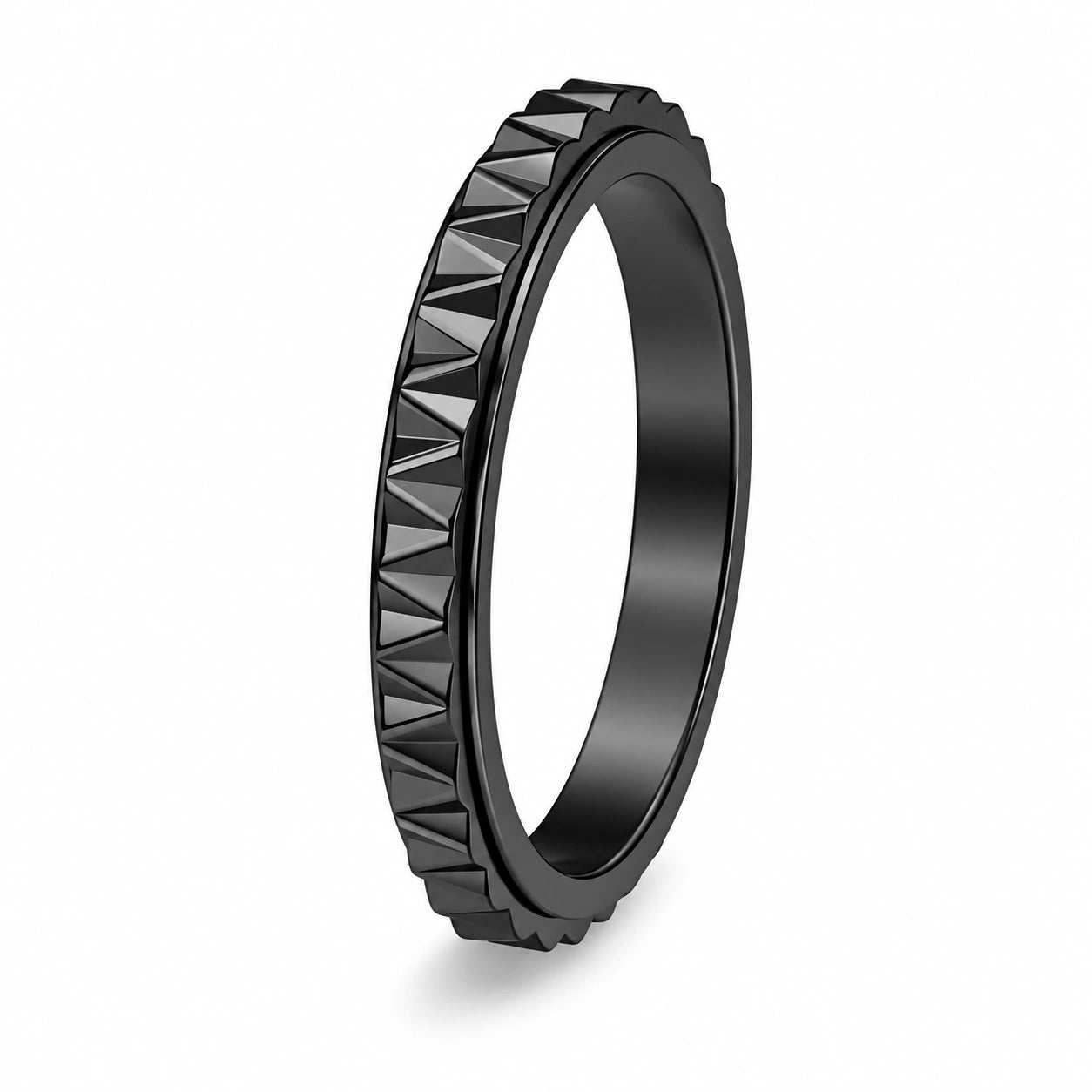 Rotatable Gear Spinner Ring – 3mm Stainless Steel Stress Relief Band