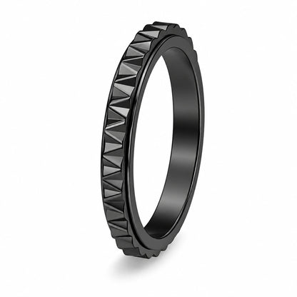 Rotatable Gear Spinner Ring – 3mm Stainless Steel Stress Relief Band