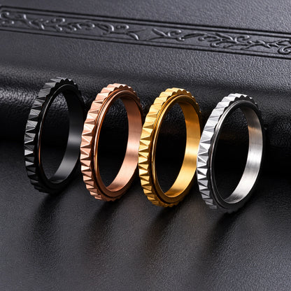 Rotatable Gear Spinner Ring – 3mm Stainless Steel Stress Relief Band