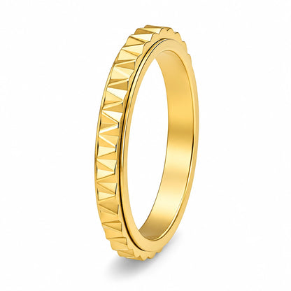 Rotatable Gear Spinner Ring – 3mm Stainless Steel Stress Relief Band