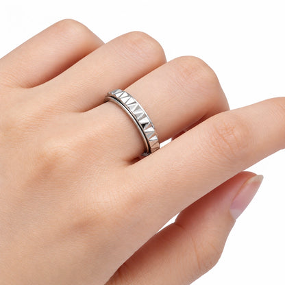 Rotatable Gear Spinner Ring – 3mm Stainless Steel Stress Relief Band