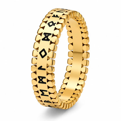 Nordic Viking Rune Ring – Stainless Steel Unisex Spinner Ring