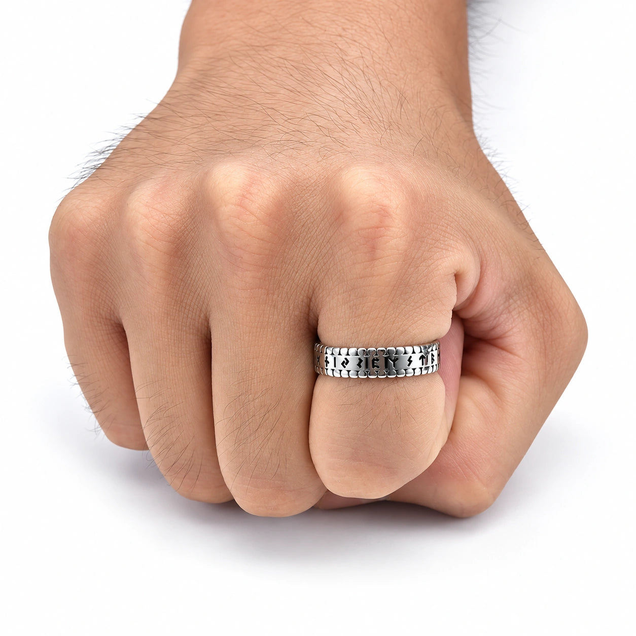 Nordic Viking Rune Ring – Stainless Steel Unisex Spinner Ring