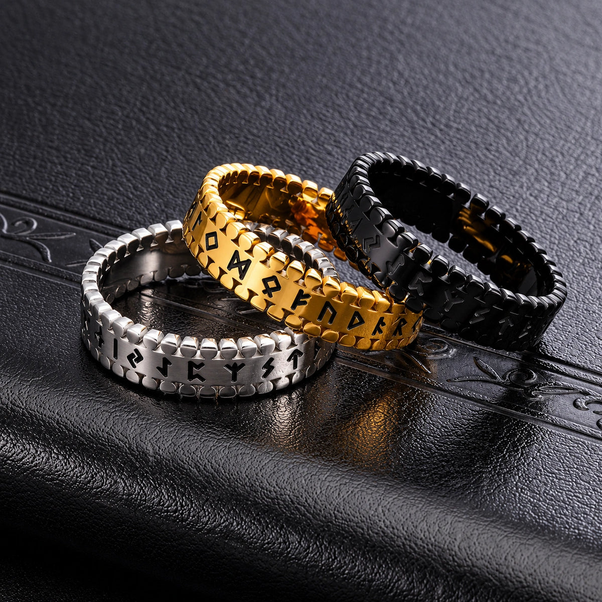 Nordic Viking Rune Ring – Stainless Steel Unisex Spinner Ring