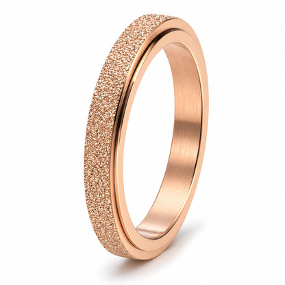3mm Rotating Spinner Ring – Minimalist Sandblasted Stainless Steel Band